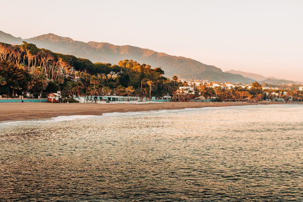 Marbella, looking down toward the coast